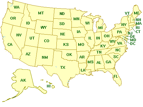 Map of the United States